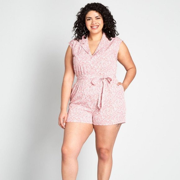 Modcloth Pants - New Modcloth Read it & Steep Floral Romper 2X